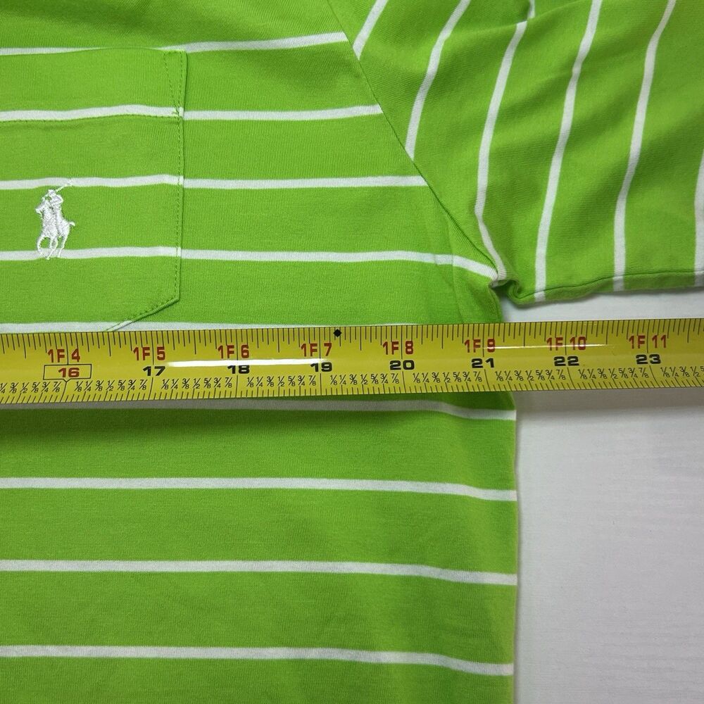 Polo Golf Ralph Lauren Vintage Lisle Green White Stripes Men’s Medium NWT - Picture 10 of 12
